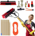 Perche Télescopique 8m pour Nettoyage Panneaux Solaires, Koubhyj Brosse avec Tuyau pour Toiture et Fenêtres