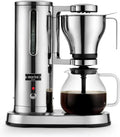 Machine à Café Filtre en Inox avec Carafe en Verre, 10 Tasses, Design Contemporain