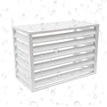Housse de Climatisation en Aluminium Résistante aux Intempéries pour Intérieur et Extérieur, Barrière de Confidentialité (Blanc)