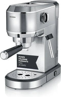SEVERIN Machine à Espresso avec Pompe 20 Bars, Mousseur à Lait, Réservoir 1L, Acier Inoxydable, KA 5997