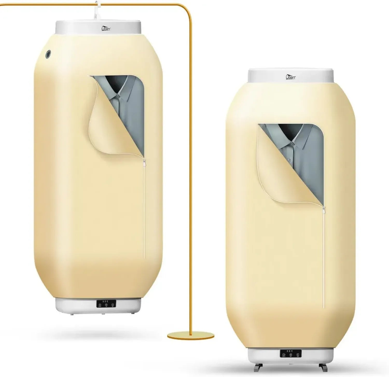 Sèche-linge Électrique Portable 600W Uten, Compact et Amovible avec Minuterie, Utilisation Polyvalente Suspendu ou Posé, Idéal pour Voyages, Résidences et Hôtels