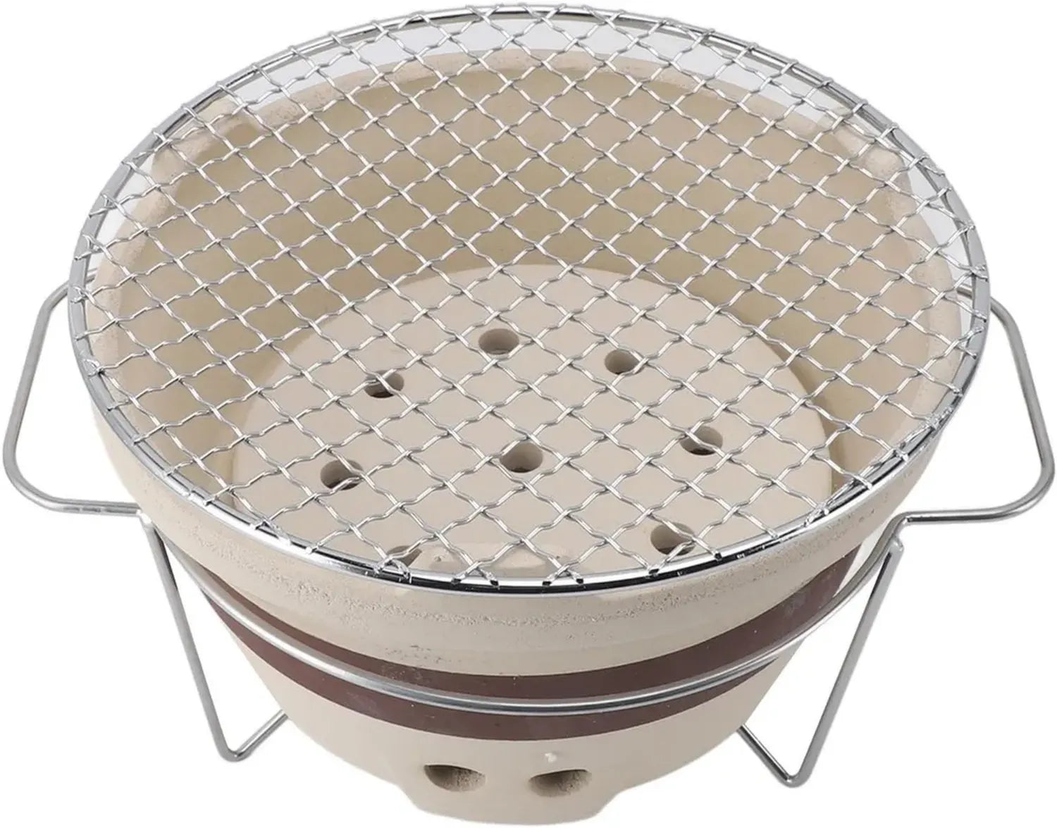 Gril en céramique portable au charbon pour intérieur et extérieur