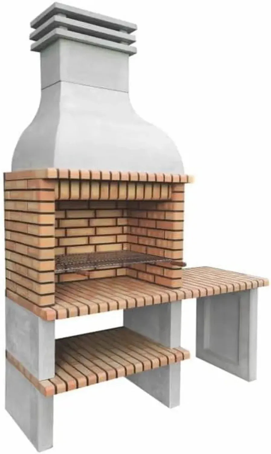 MOVELAR - Barbecue en béton réfractaire pour bois et charbon Paellero Ondara 85 - Cuisine extérieure pour jardin