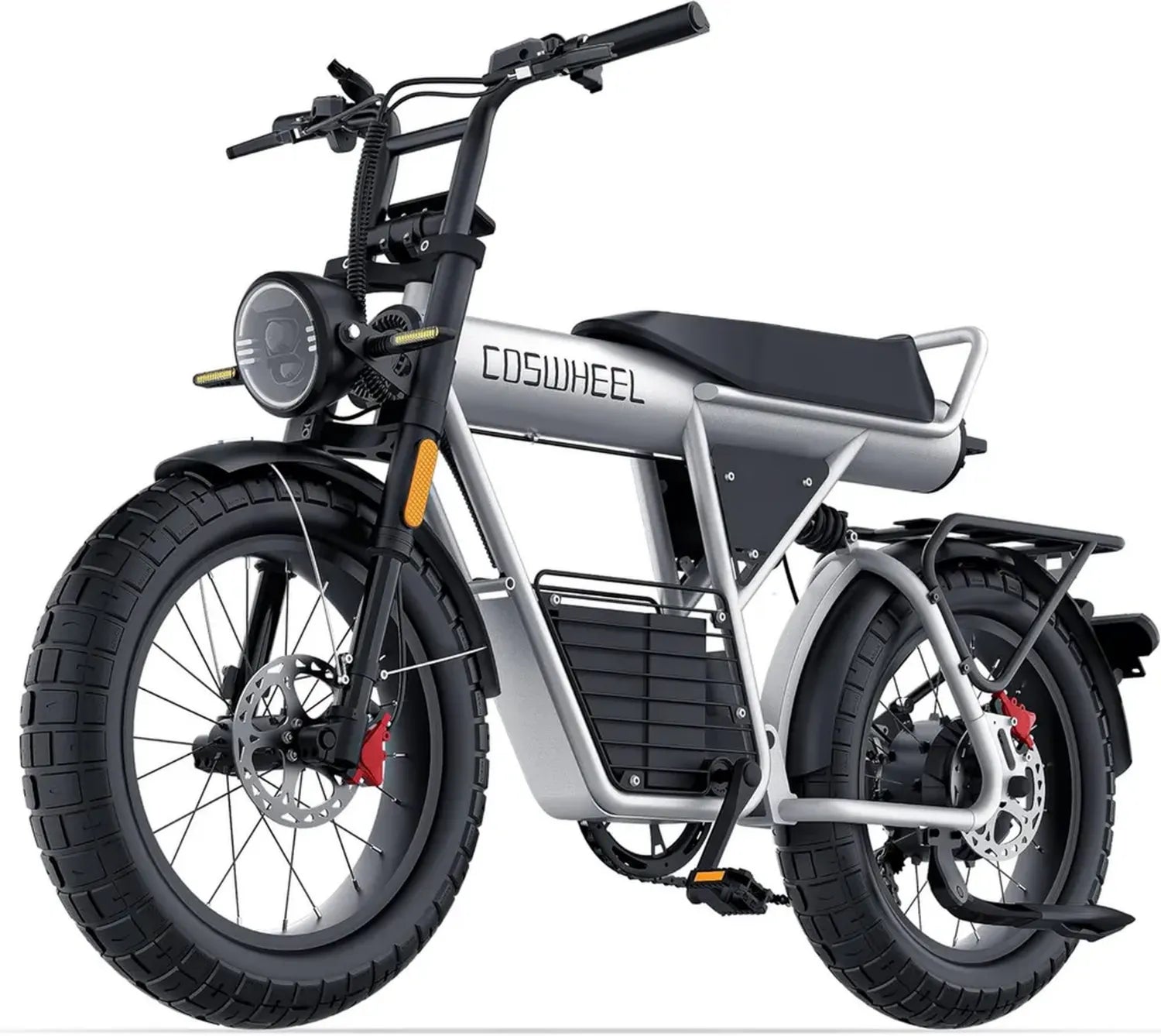 Vélo Électrique Adulte 20' avec Batterie 48V 25Ah, 7 Vitesses et Suspensions Hydrauliques, Jusqu'à 150 km