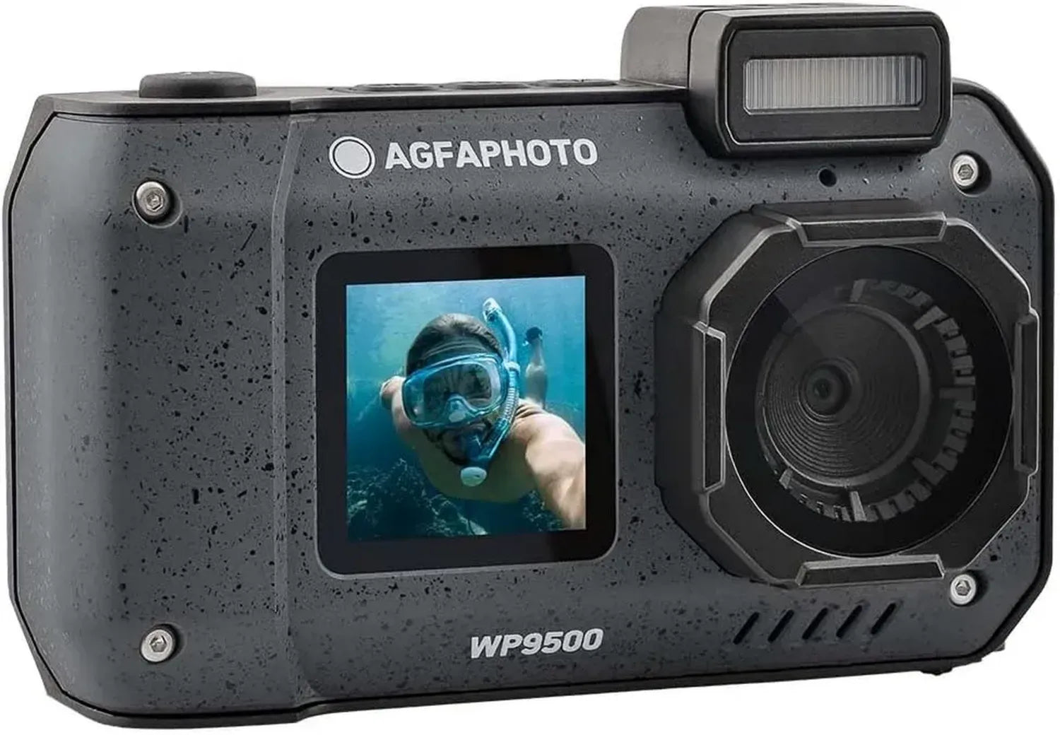 Appareil Photo Étanche AgfaPhoto WP9500, 24 MP, Zoom 18X, Vidéo 4K, Double Écran - Noir