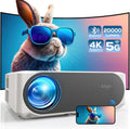 Projecteur 4K 20000 Lumens, WiFi6 Bluetooth 5.2, Cinéma Maison 300'' AKIYO O8 Compatible iOS/Android/PC/HDMI/USB/PS5