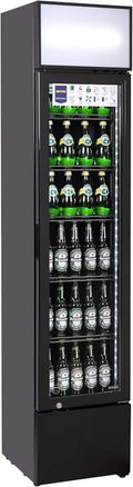 Vitrine à Boissons METRO Professional Slim 133L avec Serrure, Réfrigération Statique, 200W, Noir