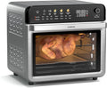 Friteuse à Air Chaud Klarstein AirGlaze 34L - 2200W, 19 Programmes, Rôtisserie, Écran Tactile, Acier Inoxydable, Accessoires Faciles à Nettoyer, Température 40-350°C, Noire
