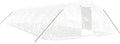 Serre Tunnel de Jardin en Acier Blanc 70 m² - 14x5x2,3 m