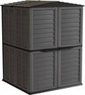Abri de Jardin en Résine Gris Anthracite avec Plancher - 5500L, 151x208x200 cm
