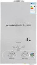 Chauffe-eau à gaz 24KW avec contrôle intelligent de température CPU, portable pour extérieur, idéal sans réservoir pour maison et camping-cars