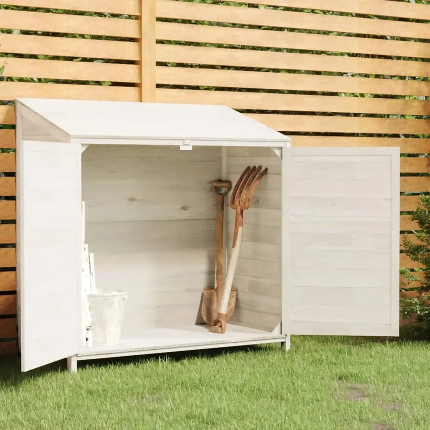 Cabane de jardin en bois d'épicéa massif, abri préfabriqué extérieur, 102 x 52 x 112 cm