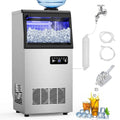 Machine à glaçons professionnelle 54,4 kg/24h, 40 bacs inox, stockage 9,1 kg, avec raccordement eau et filtre