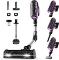 Aspirateur Balai sans Fil Rowenta X-Force Flex 12.60, Filtration Anti-Allergènes, 150AW, 45 min d'Autonomie, Station de Charge, Violet/Aluminium