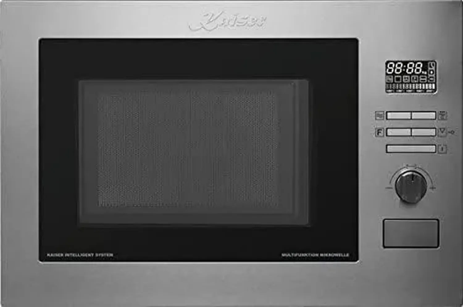 Micro-ondes Encastrable Kaiser EM 2520 en Acier Inoxydable, 25L, Multifonction avec Options Pizza et Poisson