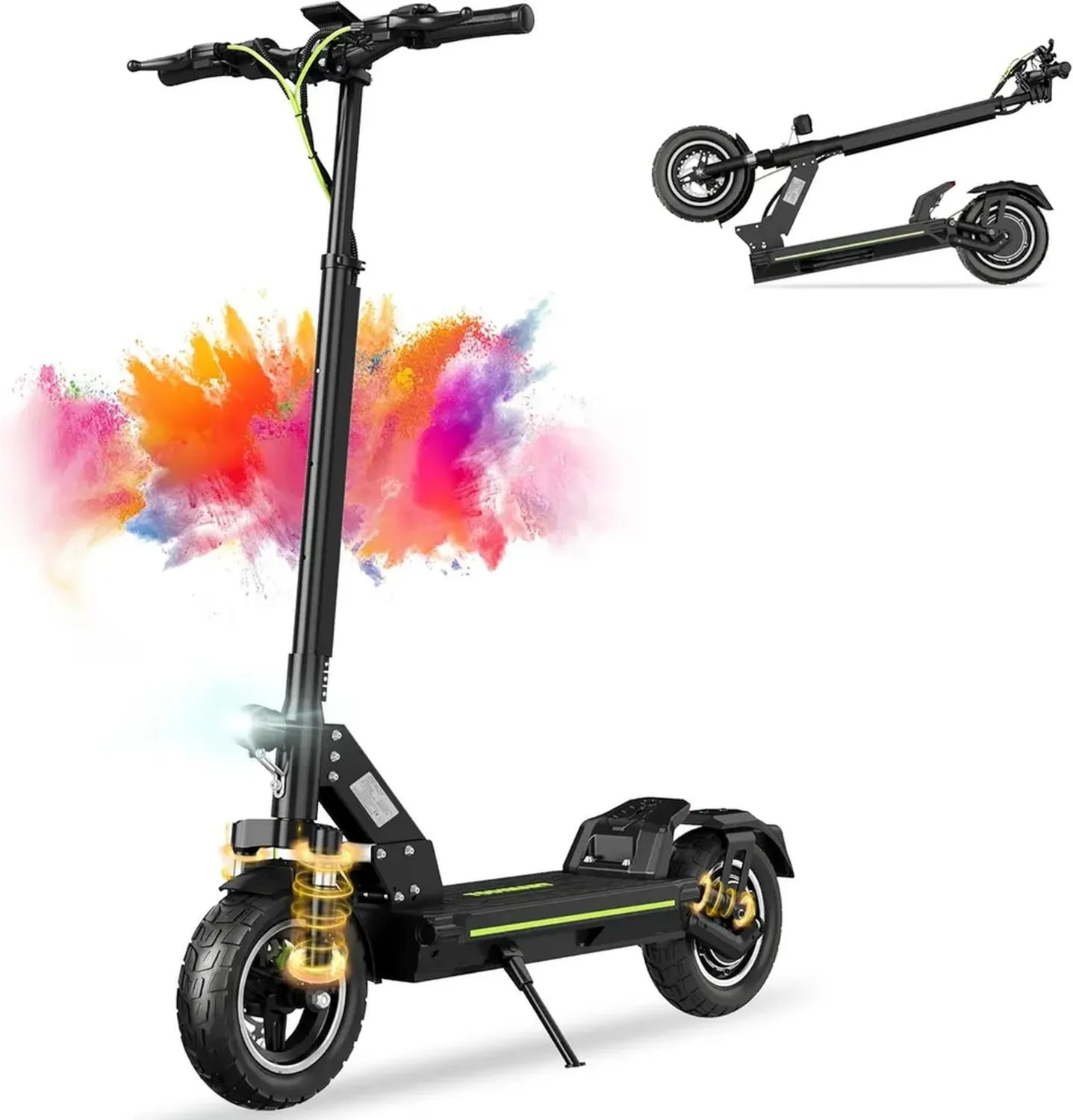 Trottinette Électrique Tout-Terrain Puissante 2000W, Autonomie 80 km, Batterie 48V, Double Suspension, Système Antivol