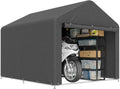 Outsunny Tente de Rangement Imperméable - Abri pour Moto et Vélos, 200x238x183cm, Gris Foncé