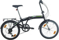 Vélo Pliant 20 Pouces, 6 Vitesses, avec Frein V-Brake et Accessoires, pour Adultes et Adolescents