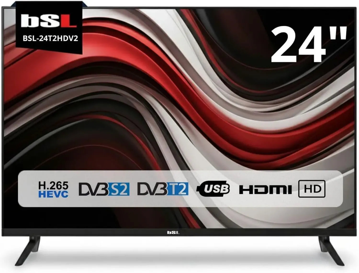 Téléviseur LED HD 24 Pouces BSL-24T2HD avec USB et HDMI