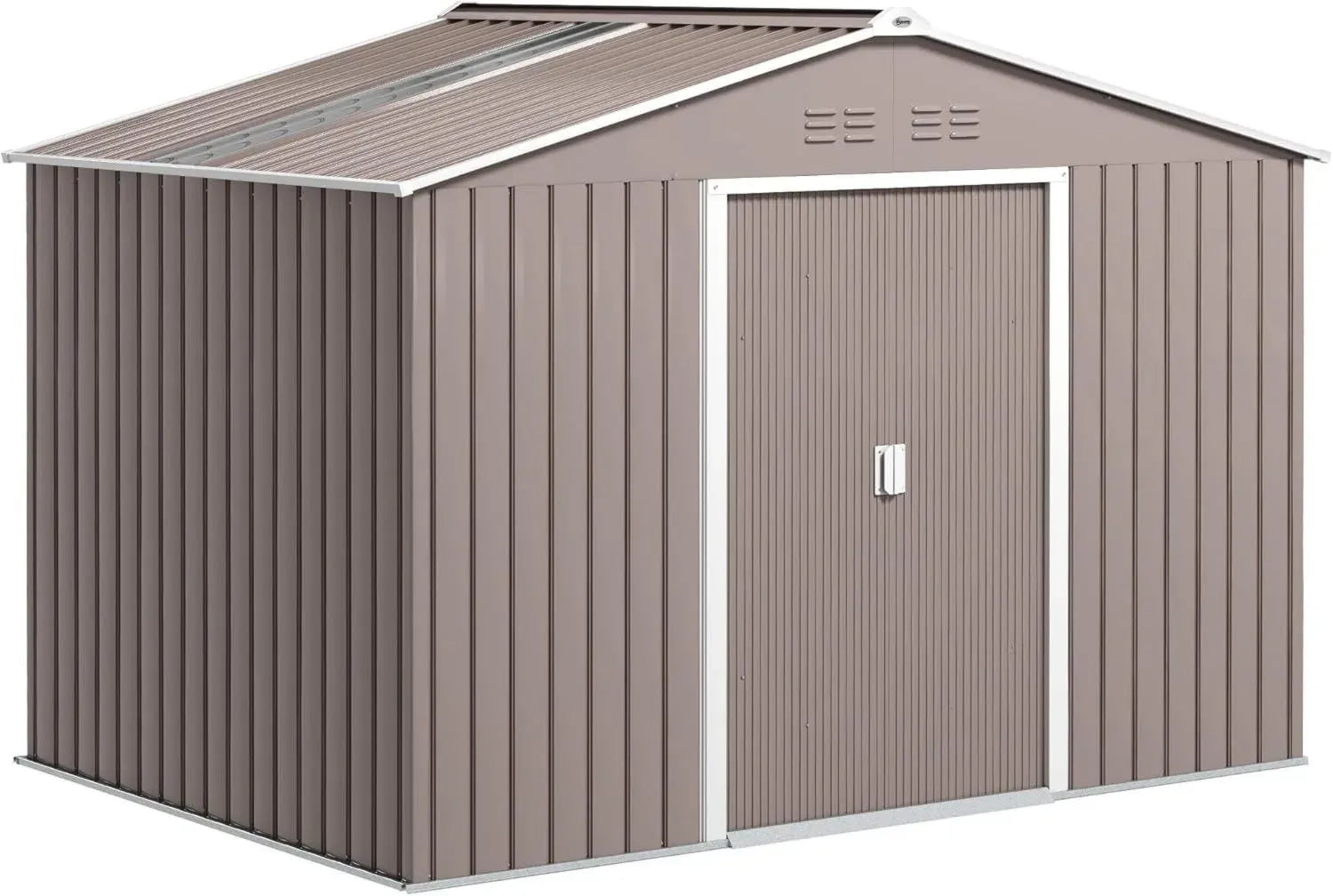 Cabane de Jardin Métallique XXL avec Portes Coulissantes et Aérations, 5,4 m²