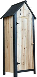 Armoire de Jardin en Bois FSC avec Étagères et Toit en Feutre