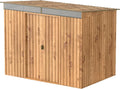 Abri de Jardin Métallique 8x6 avec Toit Renforcé et Lucarne Intégrée