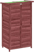 Cabane de Jardin en Bois de Pin 83x57x140 cm, Rangement Extérieur pour Outils