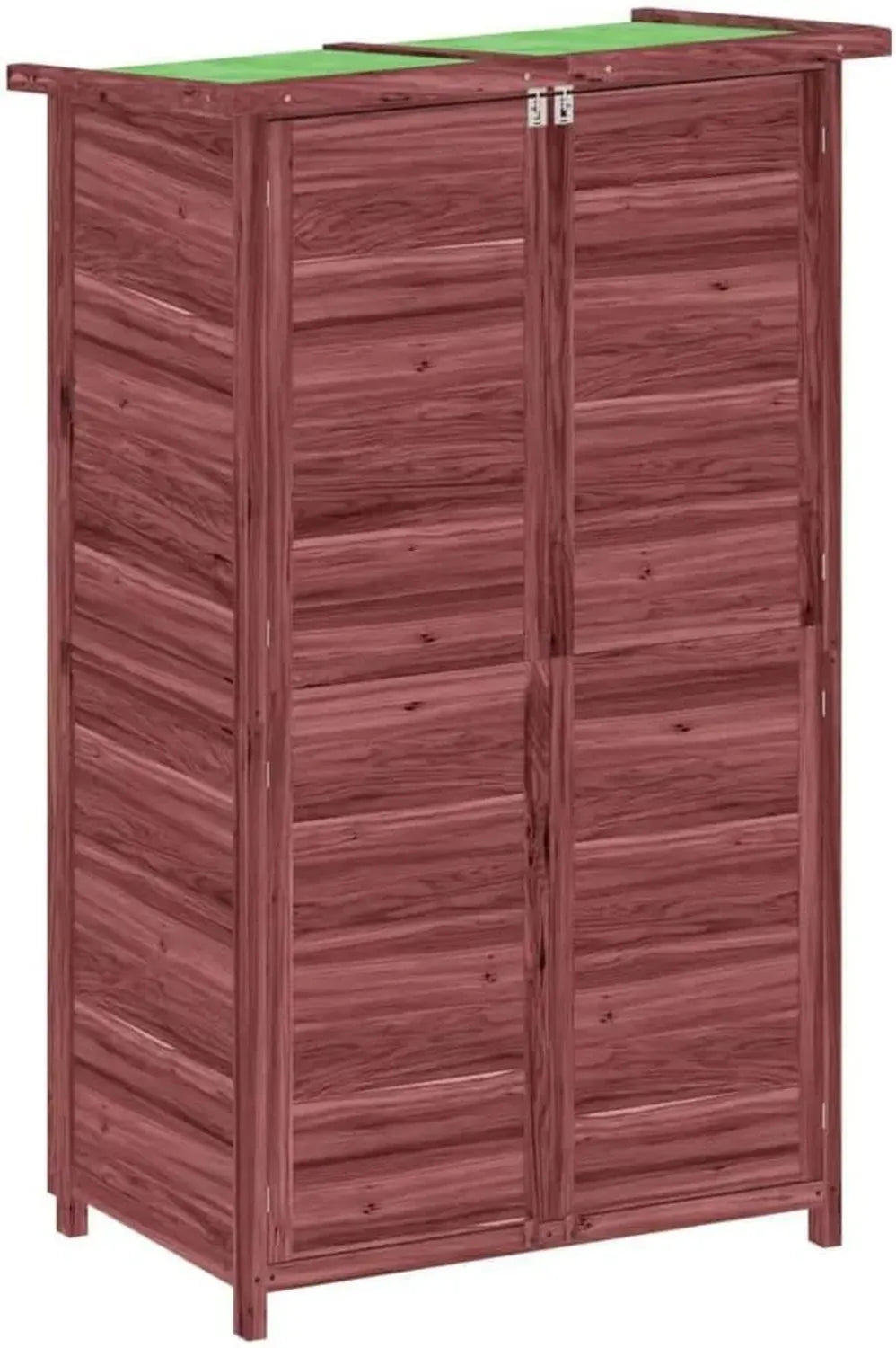 Cabane de Jardin en Bois de Pin 83x57x140 cm, Rangement Extérieur pour Outils