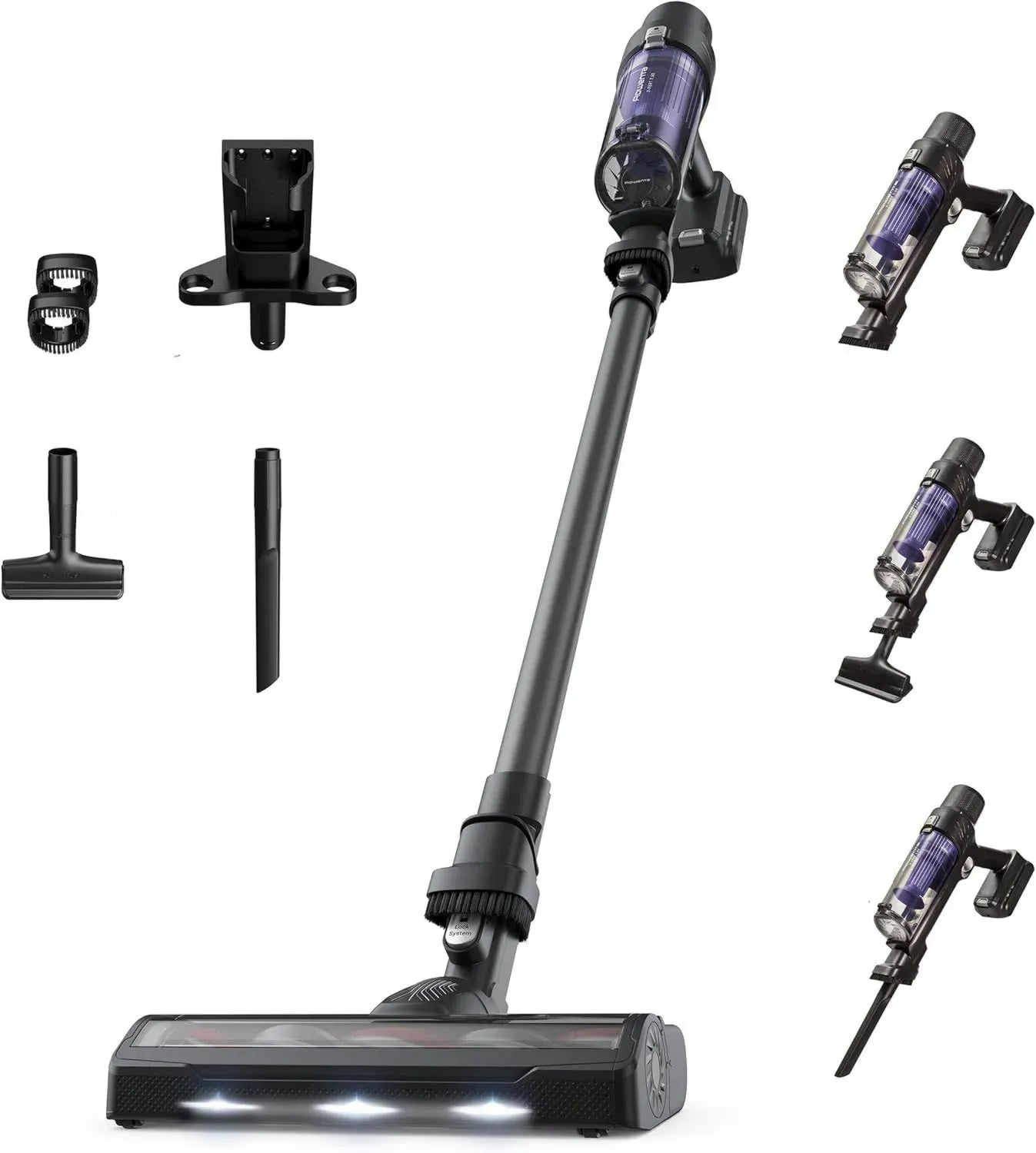 Rowenta Aspirateur Balai sans Fil X-Pert 7.60, Léger et Puissant 140W, Autonomie 45min, Convient à Tous les Sols, Modèle Noir