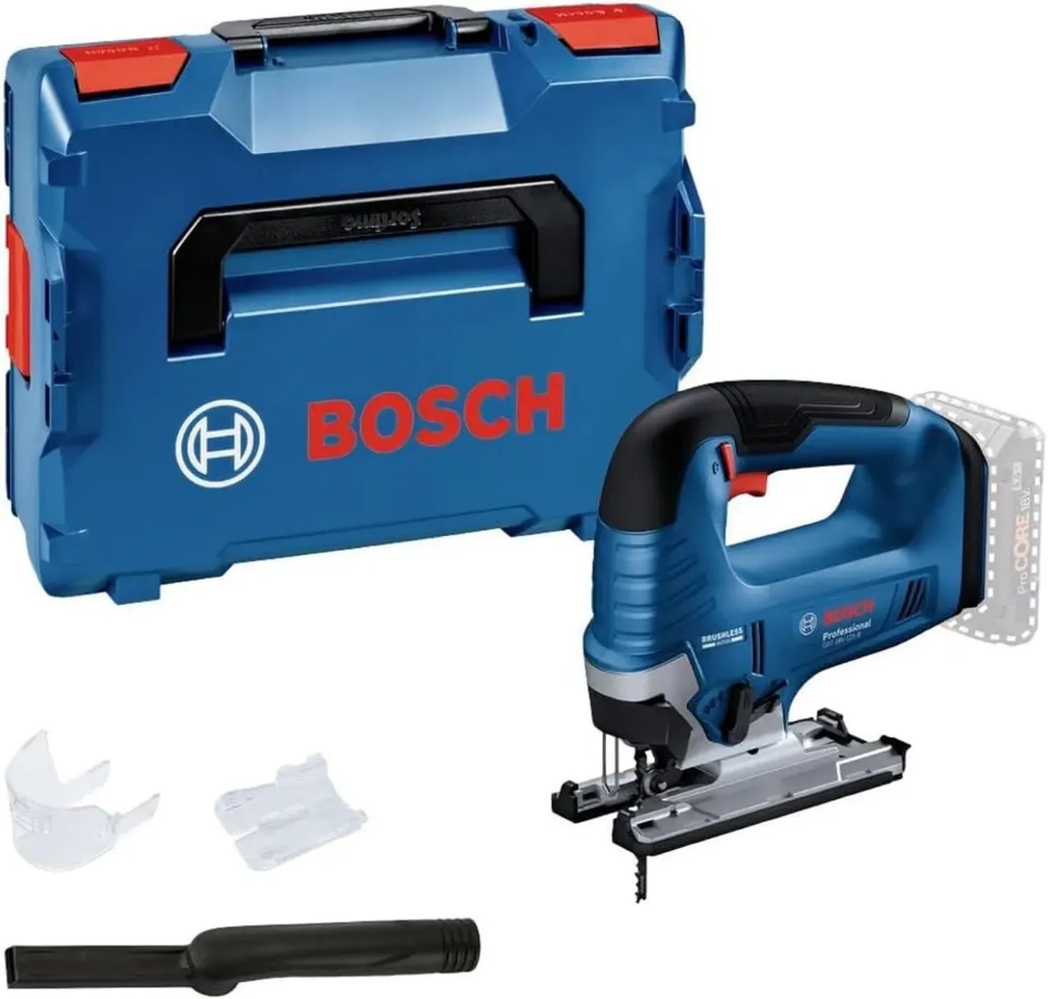 Scie Sauteuse Sans-Fil Bosch 18V Pro avec Poignée Étrier, Coupes à 45°