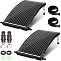 Ensemble de 2 chauffages solaires pour piscine, débit 10 000 l/h, raccords de 32-38 mm, hauteur ajustable