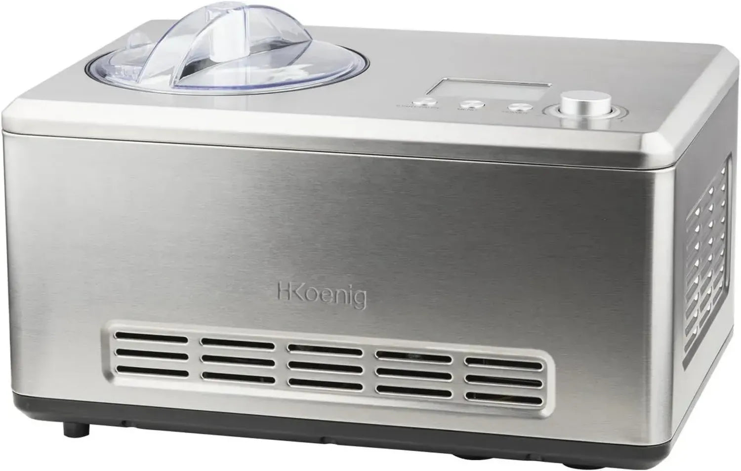 H.Koenig Sorbetière Professionnelle HF320, Machine à Glace 2L, 180W pour Sorbets et Crèmes Glacées