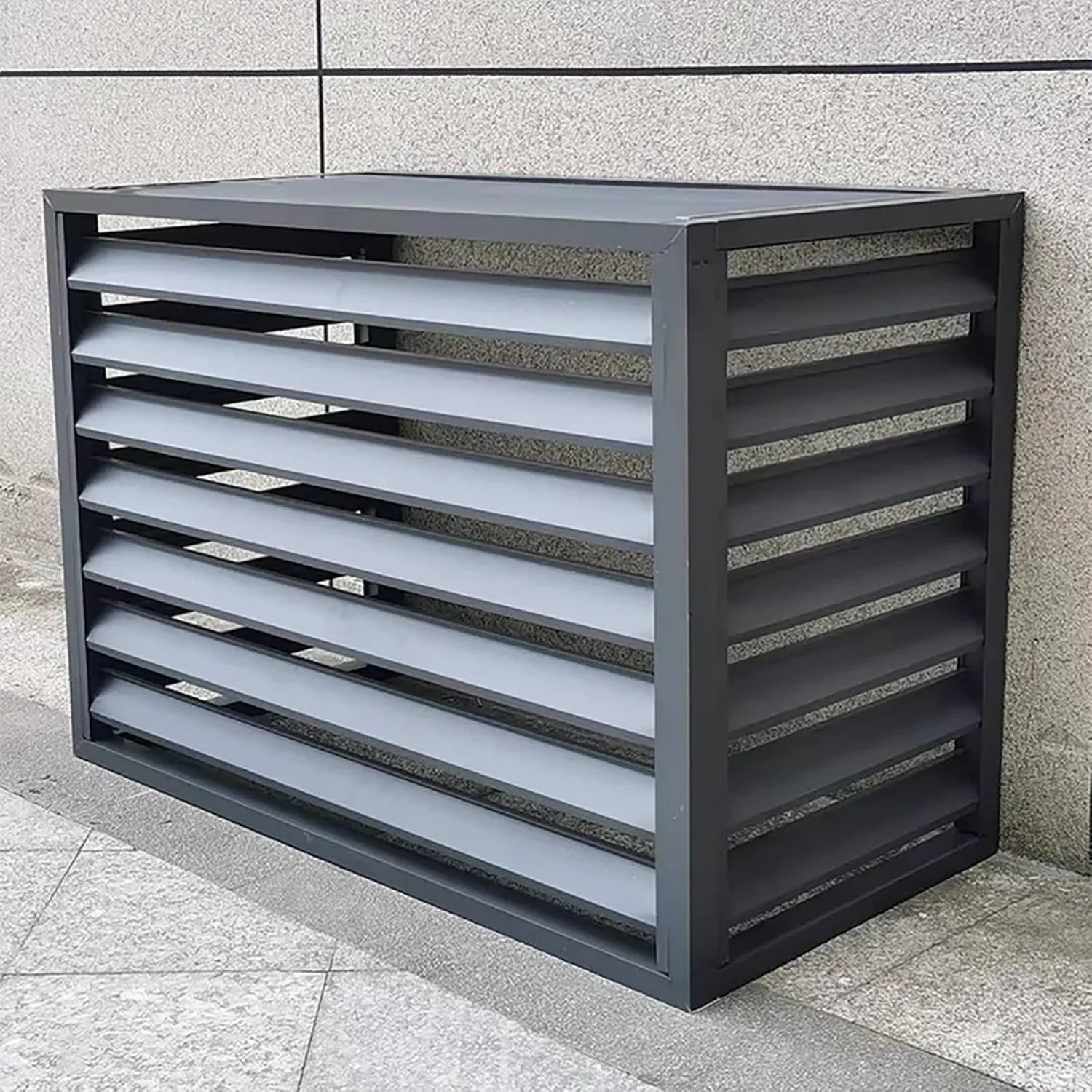 Coffre Cache Climatiseur en Aluminium, Protection Extérieure Multifonctionnelle, Décorative et Discrète