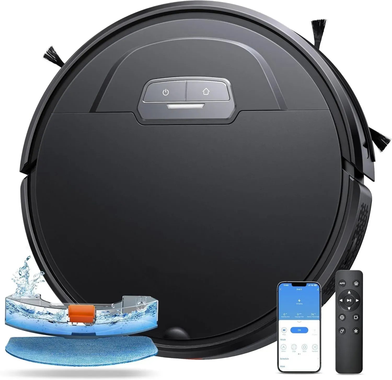 Aspirateur Robot Silencieux Laresar avec Fonction Laveur, 4500Pa, Compatible Alexa et WiFi, pour Tous Sols et Moquettes