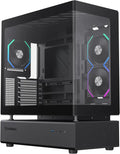 Boîtier PC Gamer ATX Mid-Tower GAMEmax N80 – Fenêtre Panoramique, 6 Ventilateurs ARGB 120mm, USB-C Gen2, Support GPU Vertical