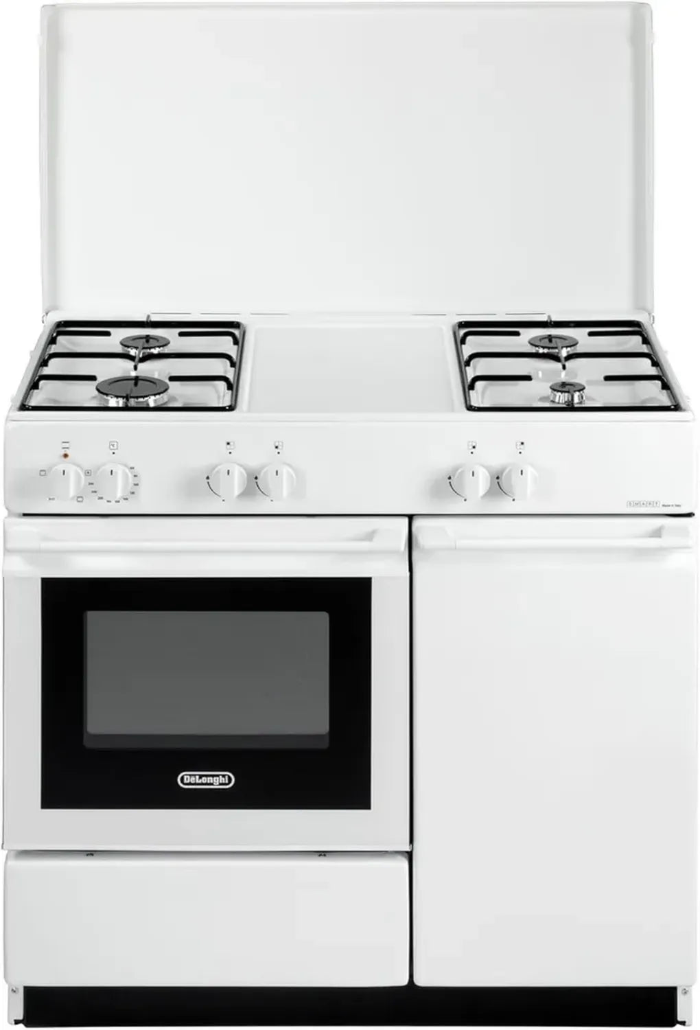 Cuisinière Mixte Gaz-Électrique 4 Feux Blanc - Classe A