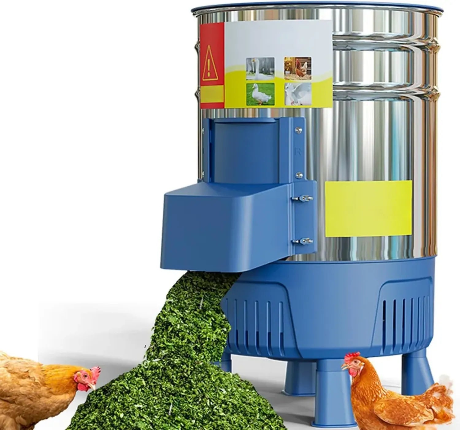 Moulin Électrique à Grains 1000W - Broyeur Efficace pour Aliments Animaliers, Capacité 25L, Acier Inoxydable