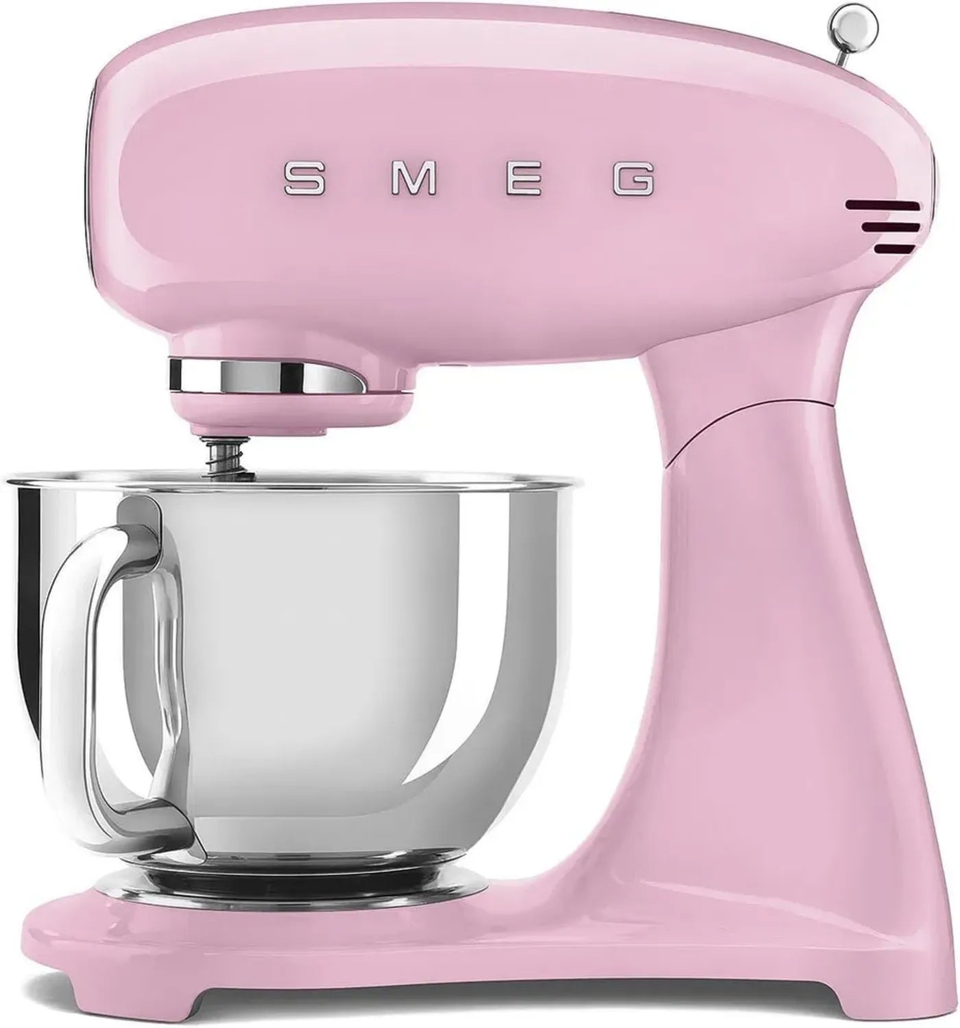 Robot Pétrisseur Smeg Rose 800W, 10 Vitesses, Bol 4,8L avec Accessoires