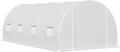 Serre de Jardin Tunnel 18 m² Outsunny, Structure Renforcée, 6x3x2m, Blanc
