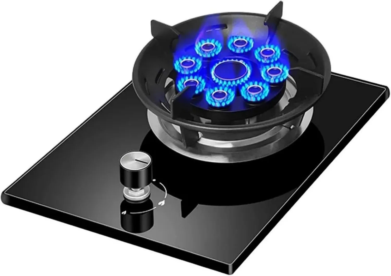 Réchaud à Gaz Portable 1 Brûleur, Cuisinière en Verre Trempé pour Maison et Camping