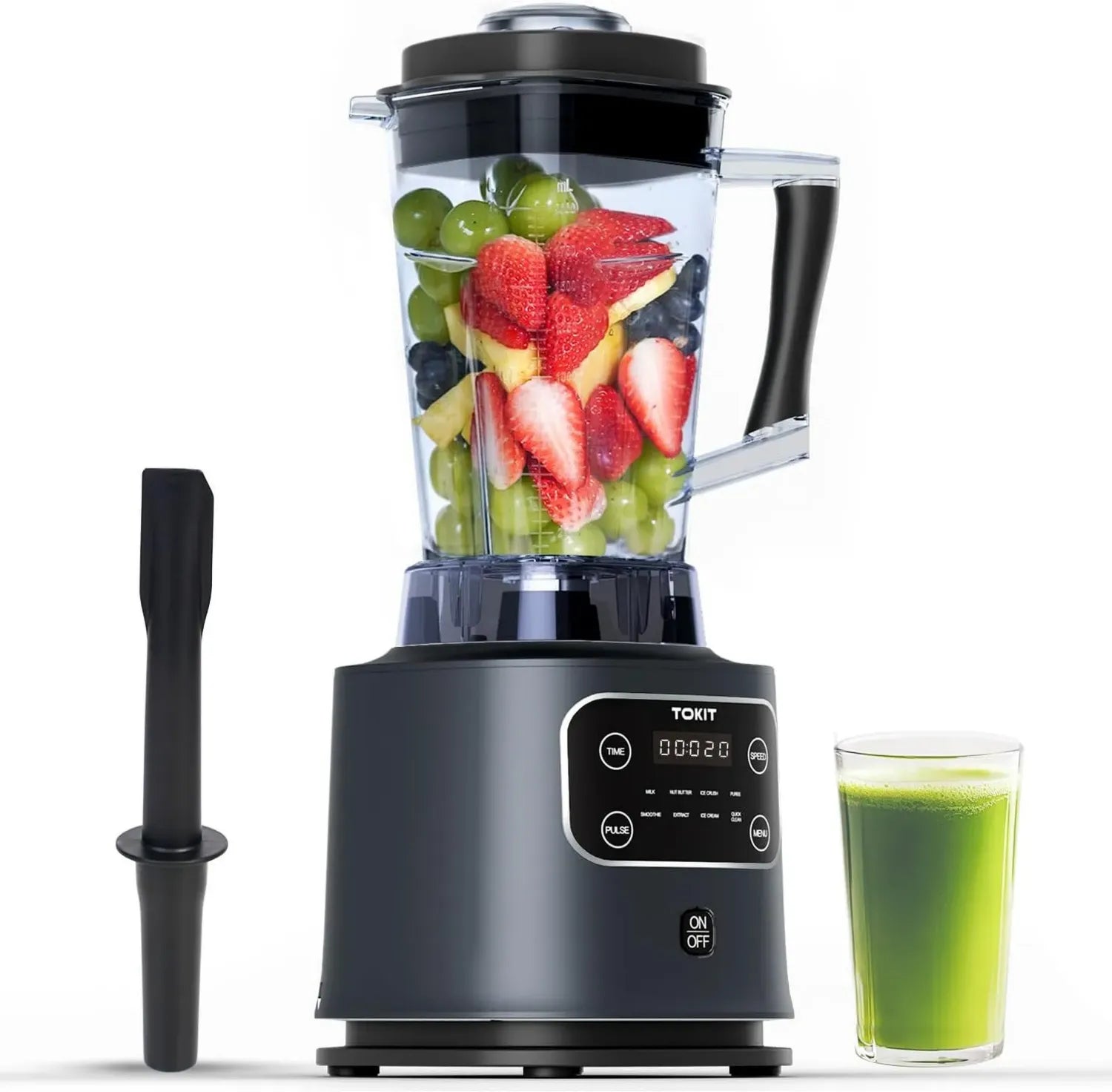 Blender TOKIT 1400W 2000ml avec Écran Tactile LCD, 8 Menus et 9 Vitesses