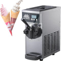 Sorbetière italienne professionnelle avec écran LCD et nettoyage automatique, capacité 4-5 kg/h, idéale pour restaurants et pâtisseries, couleur grise