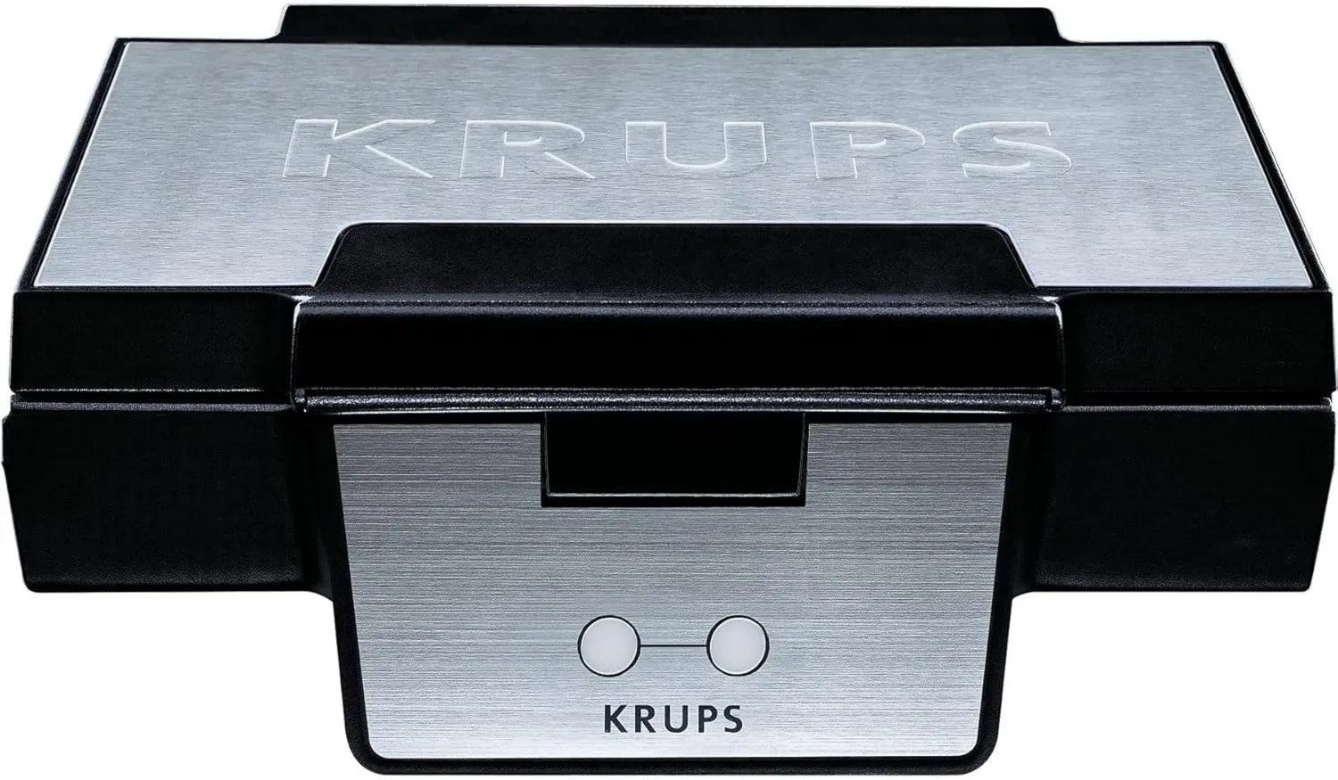 Krups Gaufrier Double FDK251, Gaufres Belges, Plaques Antiadhésives, Poignée Isolée, 850W, Noir