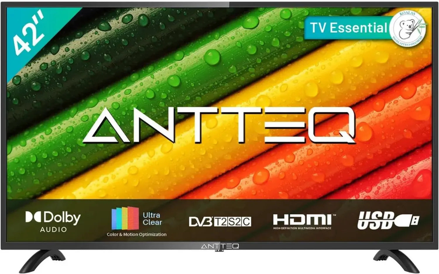 Antteq Téléviseur LED 42' avec Dolby Audio et Triple Tuner