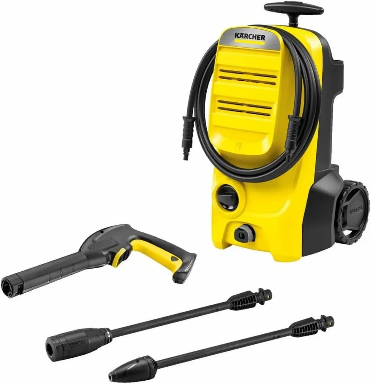 Nettoyeur Haute Pression Karcher K 4 Classic, 130 Bar, 420 l/h, Pour 30 m²/h, Filtre à Eau, 4,6 kg, Flexible avec Pistolet et Lance