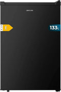 Réfrigérateur Compact Cecotec 133 L Noir avec Porte Réversible, LED et Classe Énergétique E