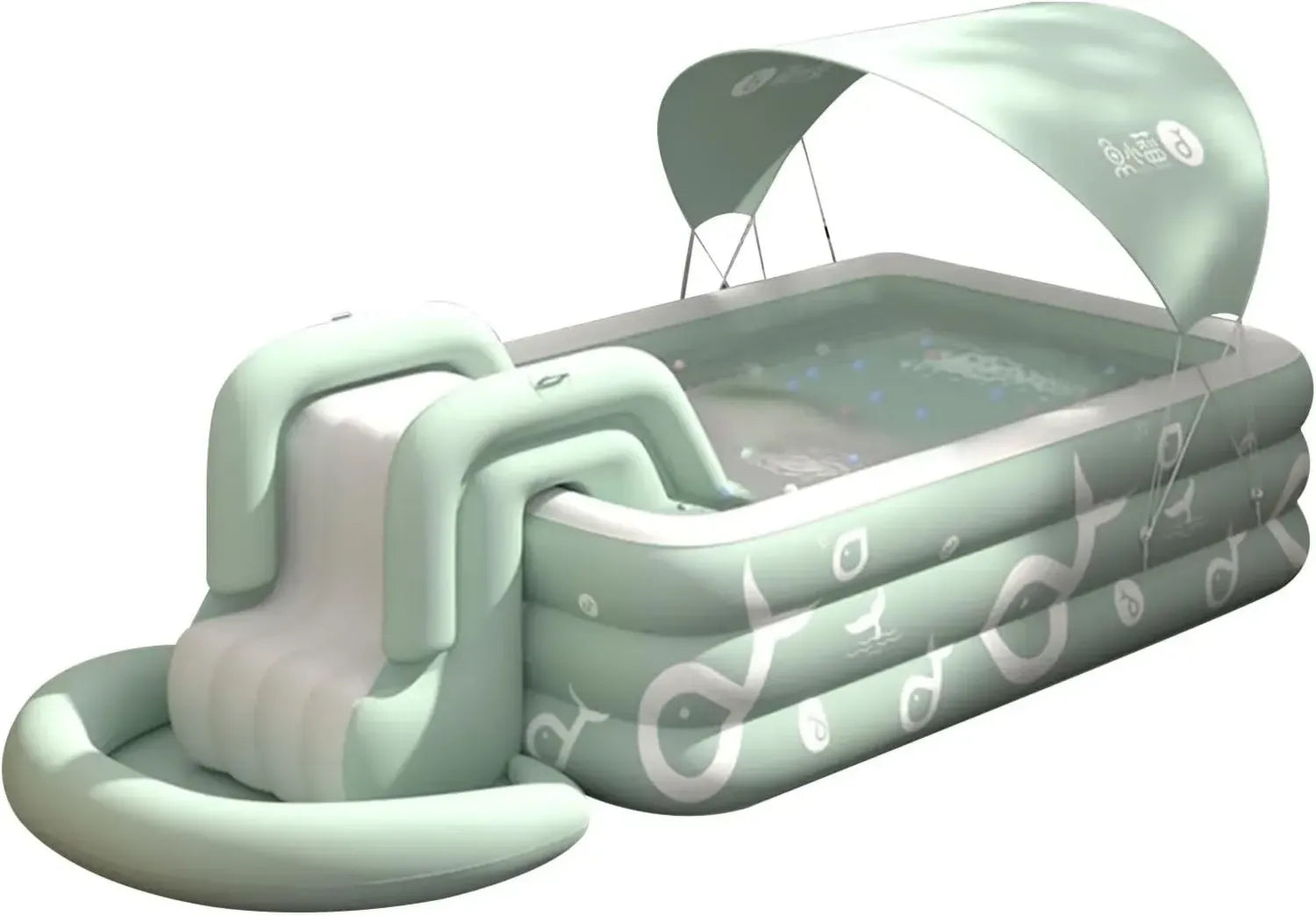 Piscine Gonflable Familiale avec Toboggan - Parfaite pour Été