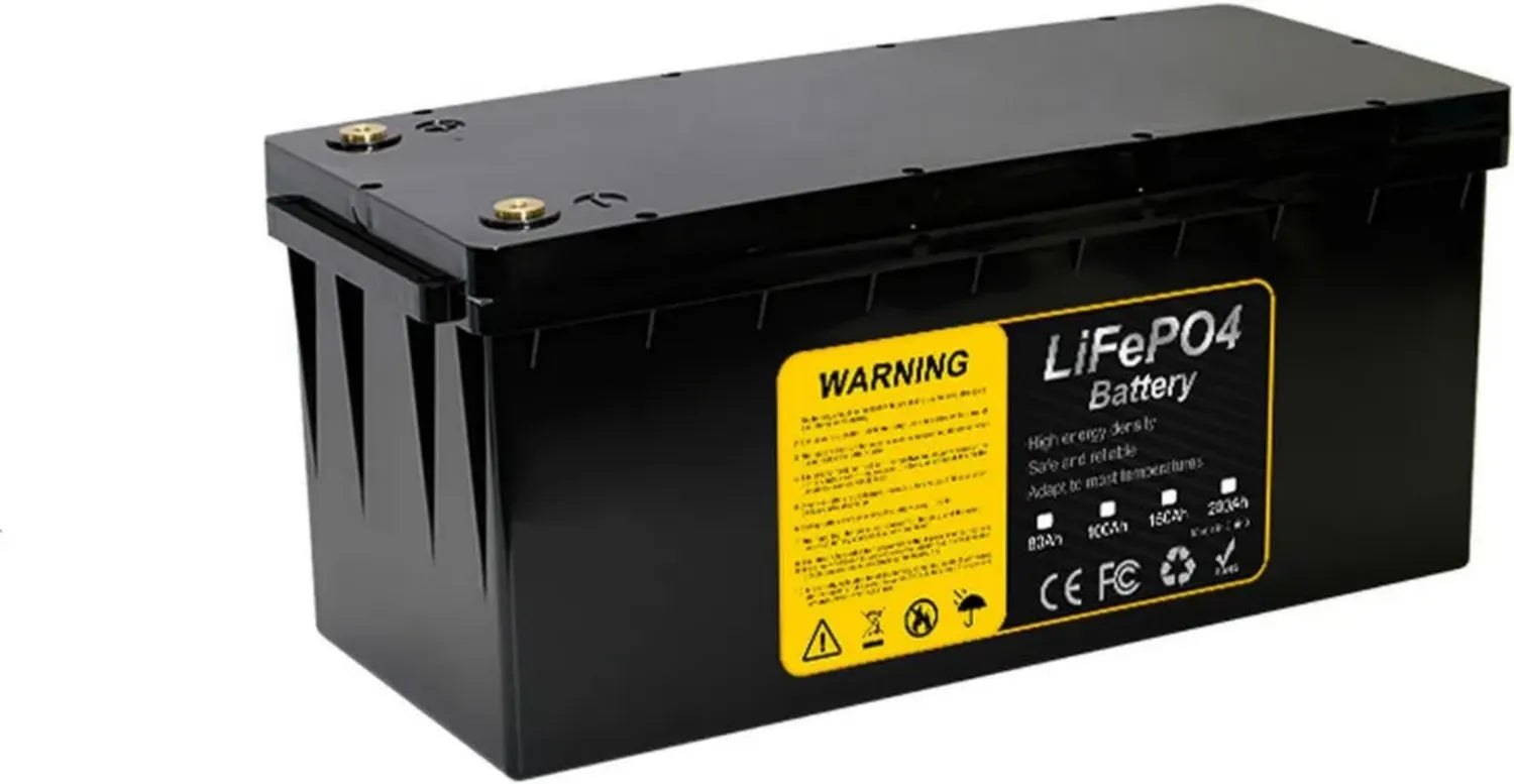 Batterie LiFePO4 12V 200 Ah - Idéale pour Bateau, Solaire et Camping