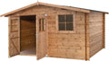 Chalet de Jardin en Bois Traité, Épaisseur 28mm, 9.9m² Utiles