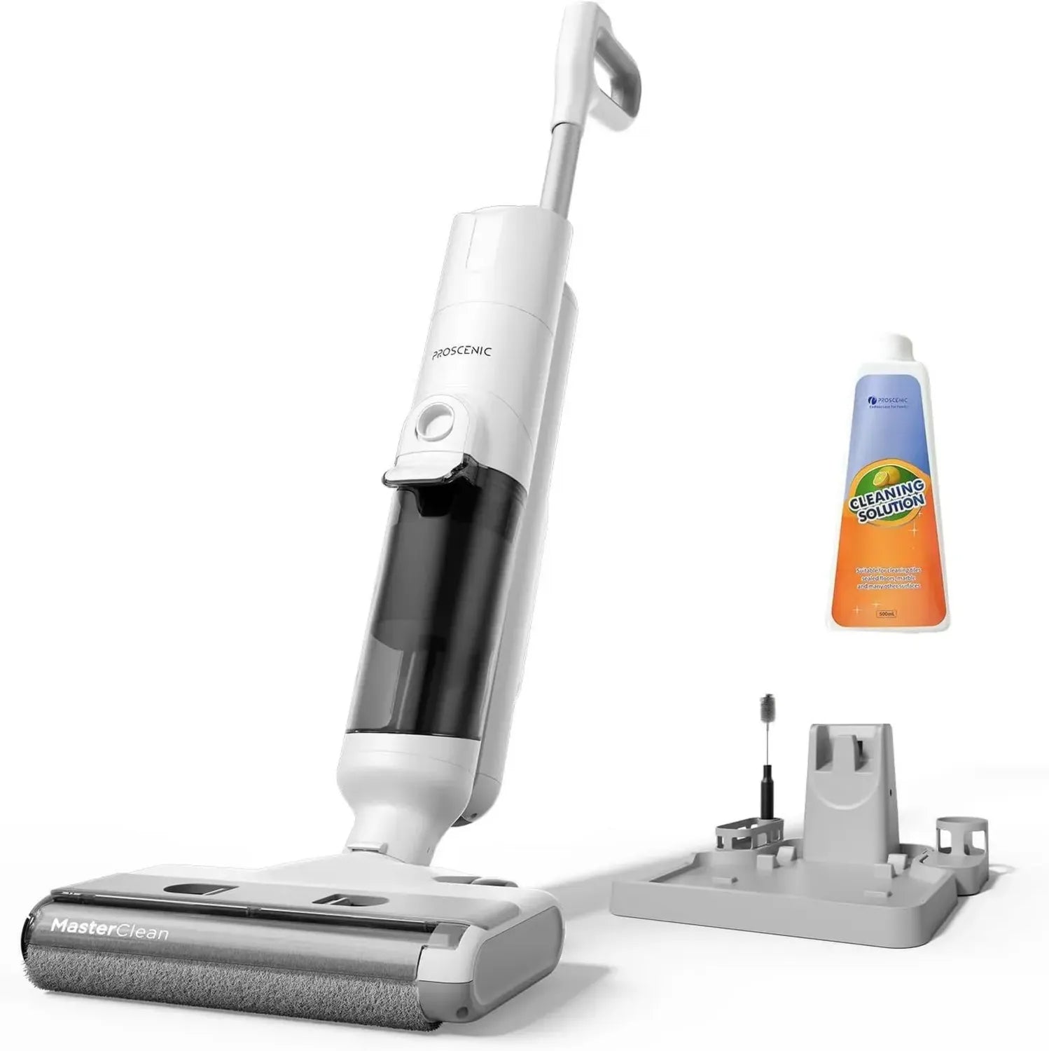 Proscenic F10 Pro Aspirateur Balai sans Fil 2 en 1, Nettoyage Humide et Sec, Réservoir 1,15L, Fonction Autonettoyante pour Sols Durs